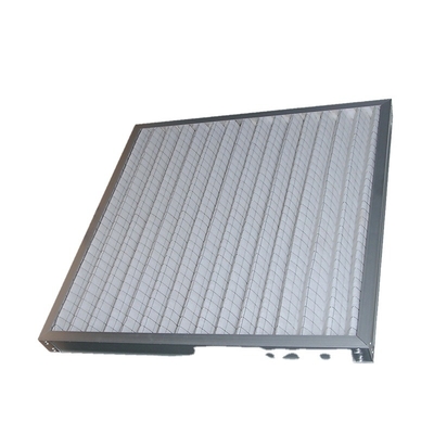 Collapsible high quality primary air filter from building material stores and AC air filter panel.